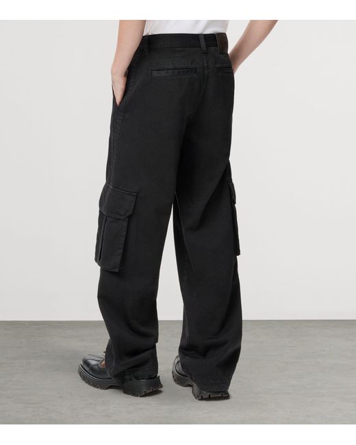 Loewe Black Cotton Cargo Trousers for men