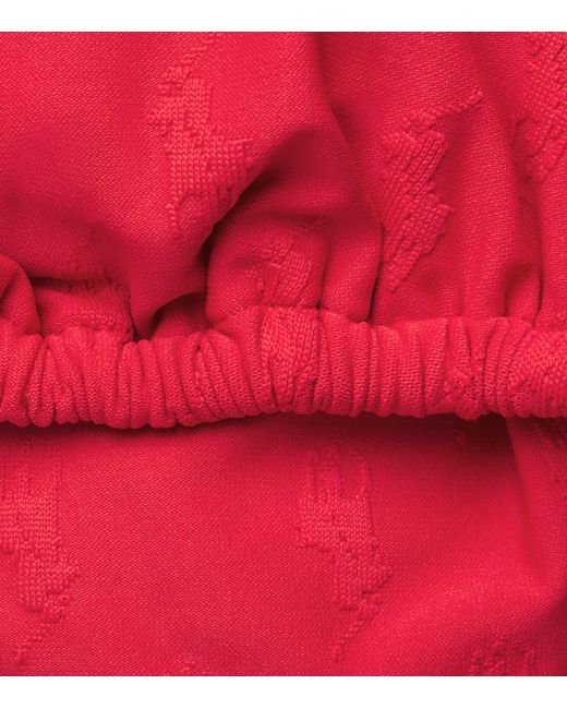 Polo Ralph Lauren Red Jacquard Bikini Top