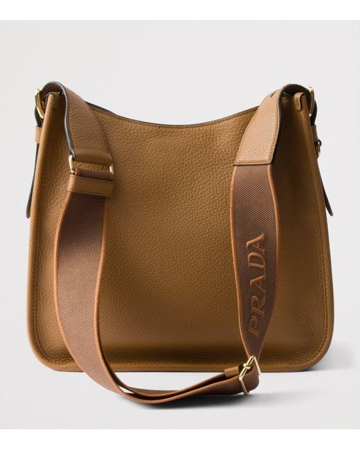 Prada Brown Medium Leather Shoulder Bag