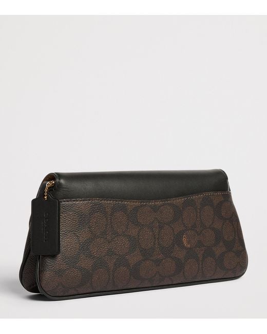 COACH Black Leather Jet Shoulder Bag