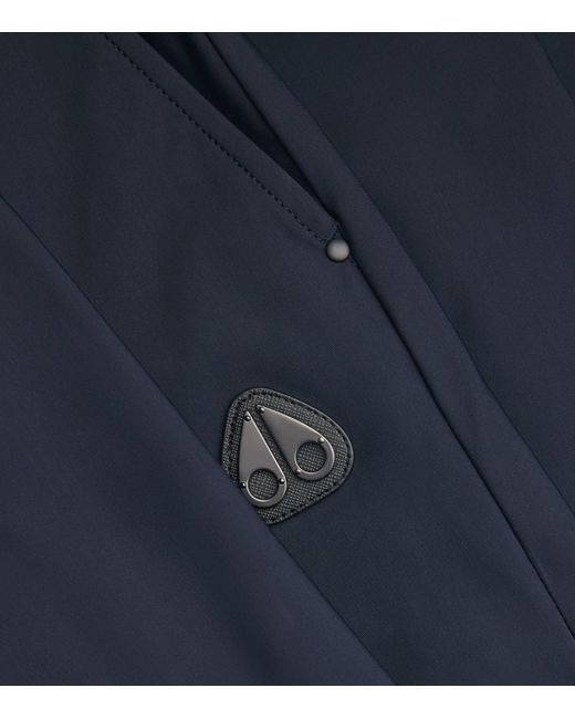Moose Knuckles Blue Cuffed Logo Track Pants for men