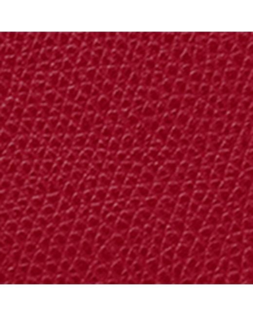Aspinal Red Small Grained Leather Cosmetics Case
