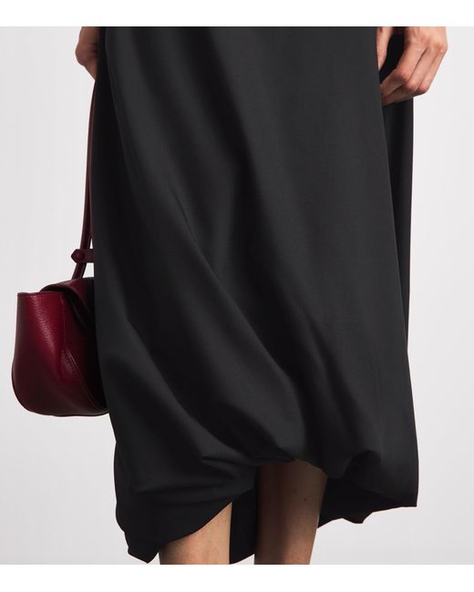 Rohe Black Twisted Midi Skirt