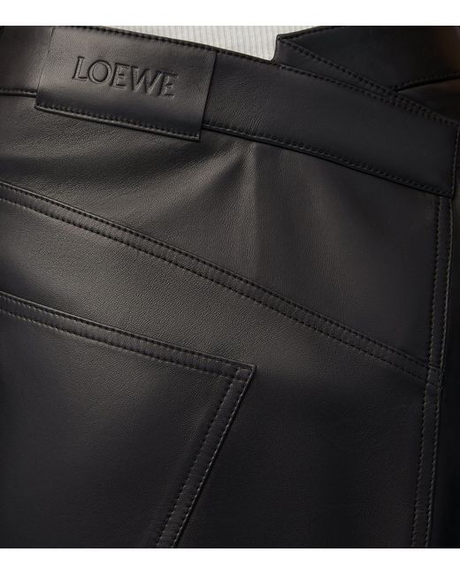 Loewe Black Cotton Asymmetric Midi Skirt
