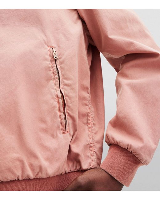 AllSaints Pink Tierra Faded Bomber Jacket for men