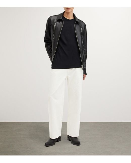 AllSaints Black Organic Cotton Figure T-Shirt for men