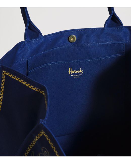 Harrods Blue Building Shopper Bag