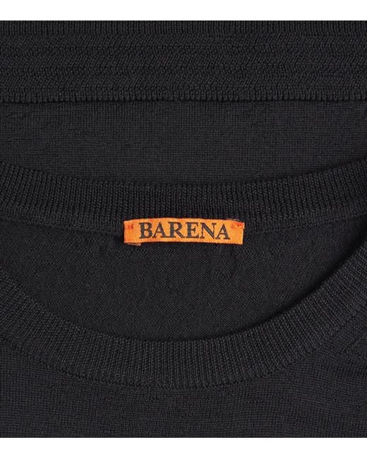 Barena Black Merino Crew-Neck Sweater for men
