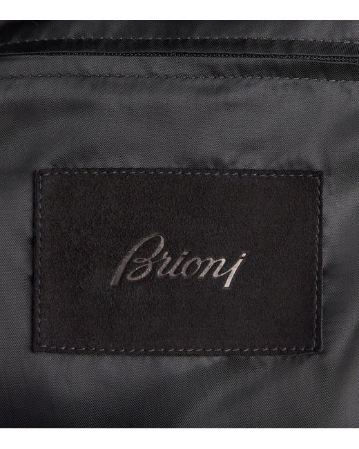 Brioni Black Wool Bomber Jacket for men