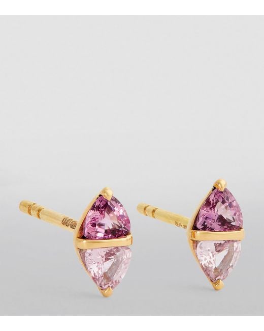 Emily P. Wheeler Metallic And Sapphire Tilly Stud Earrings