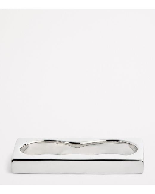 Tom Wood White Sterling Double Square Ring for men
