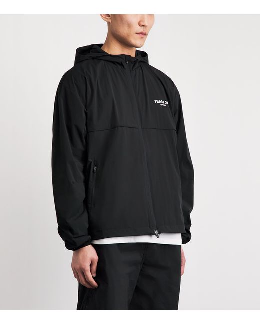 REPRESENT 247 Black Hooded Team 247 Track Jacket for men