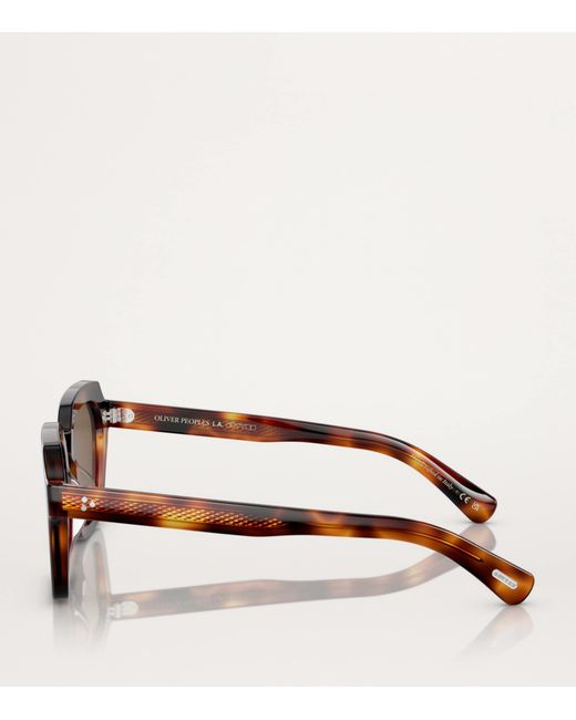 Oliver Peoples Brown Acetate Kienna Sunglasses