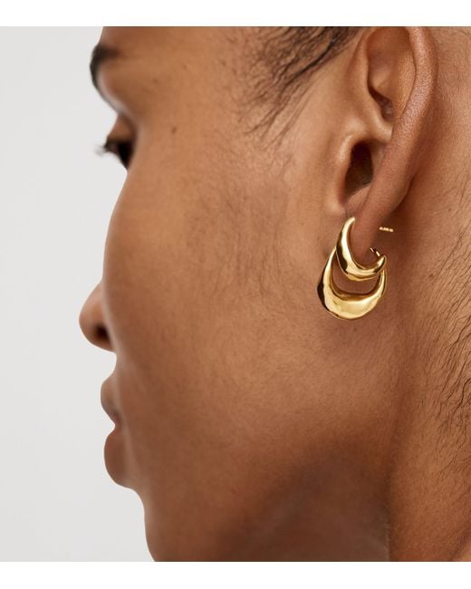 Monica Vinader Metallic Vermeil Antica Hoop Earrings