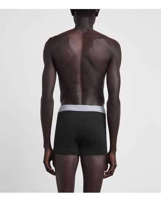 Calvin Klein Black Cotton Stretch Relaxed Icon Trunks for men