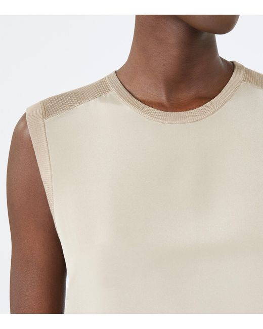 Max Mara Natural Silk-Cashmere Tank Top