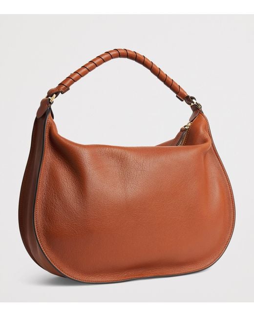 Chloé Brown Medium Leather Marcie Shoulder Bag