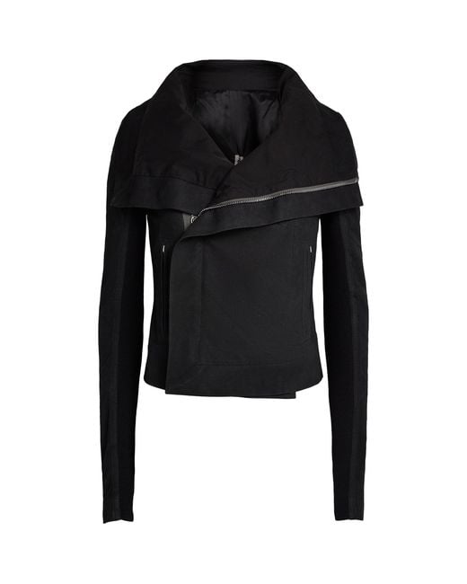 Rick Owens Black Giacca Leather Jacket