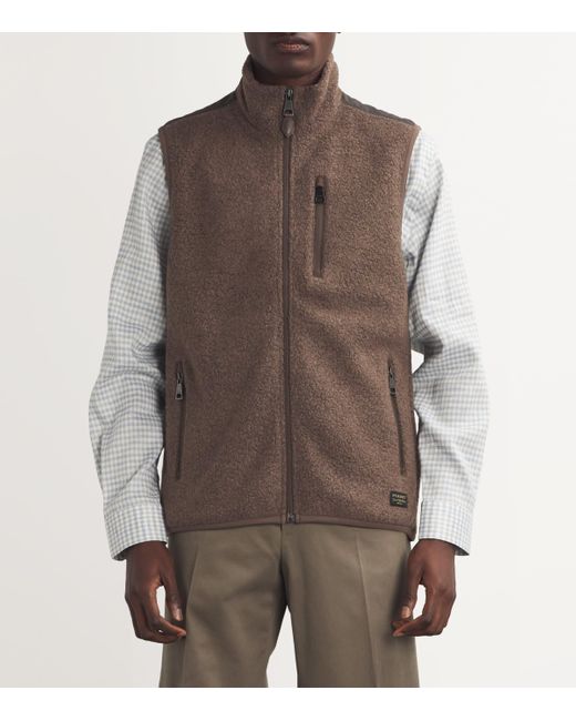 James Purdey & Sons Brown Fleece-Back Jersey Gilet for men
