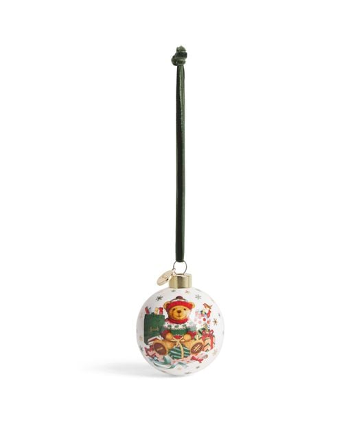 Harrods Metallic Henry Bear Bauble