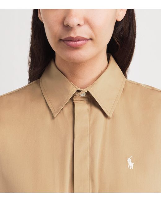 Polo Ralph Lauren Natural Cotton Mini Shirt Dress