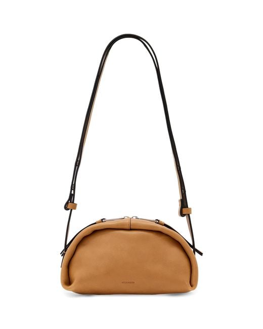AllSaints Metallic Calfskin Rosalie Arc Cross-Body Bag