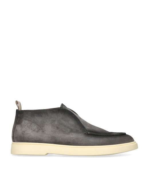Officine Creative Brown Suede Bones Ankle Boots for men