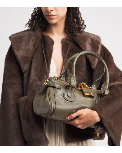 Chloé Brown Medium Leather Spin Tote Bag