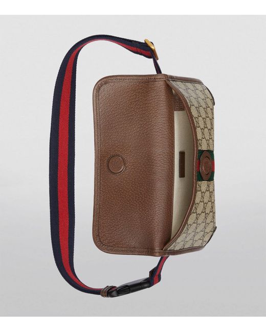 Gucci Brown Small Gg Supreme Ophidia Belt Bag for men