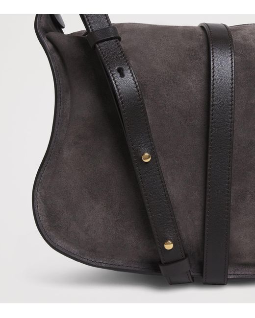 Chloé Black Small Suede Marcie Shoulder Bag