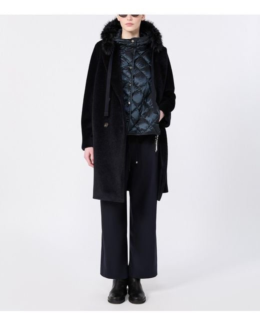 Max Mara Blue Down Padded Quilted Gilet