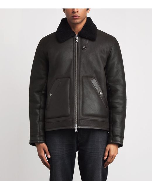 NN07 Black Shearling Atkinson Jacket for men