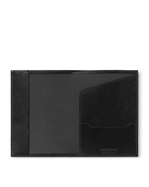 Montblanc Black Leather Meisterstück Passport Holder for men