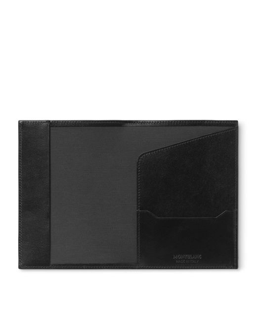 Montblanc Black Leather Meisterstück Passport Holder for men