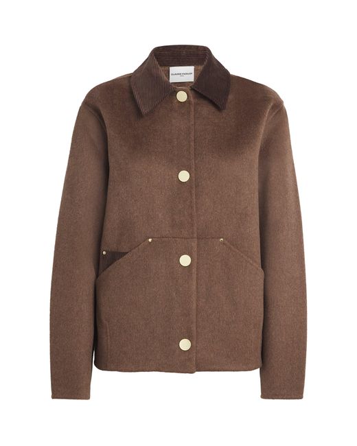 Claudie Pierlot Brown Wool-Blend Barn Jacket