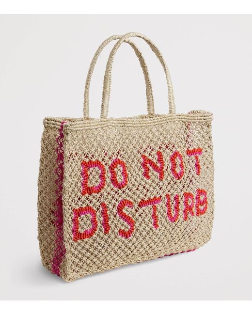 The Jacksons Red Jute Do Not Disturb Tote Bag