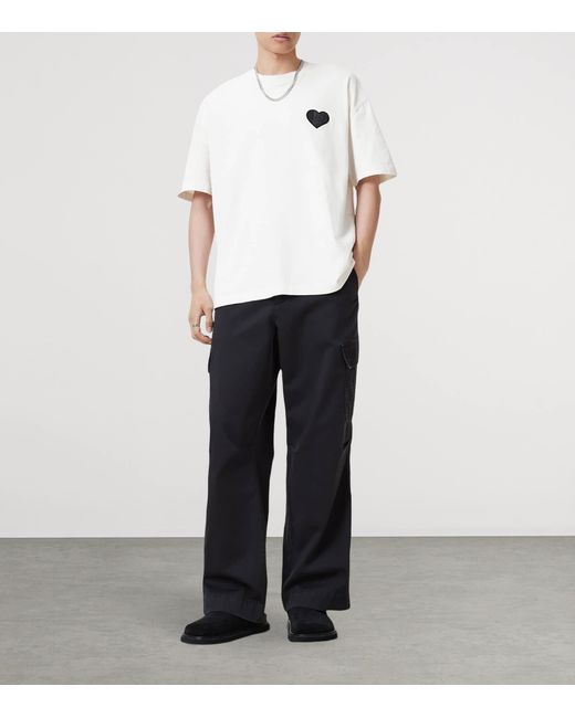 AllSaints White Organic Cotton Lover T-Shirt for men