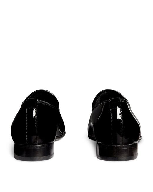 Brioni Black Patent Leather Loafers for men
