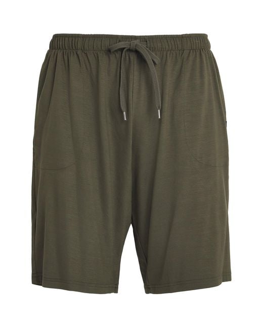 Derek Rose Green Modal-Blend Basel Drawstring Shorts for men