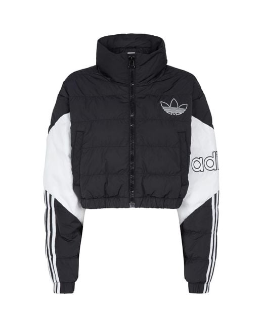 Adidas Originals Black Crop Puffer Jacket