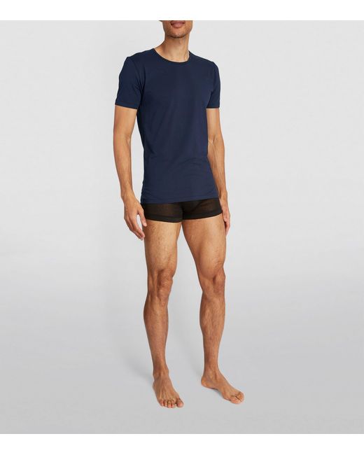 Zimmerli of Switzerland Blue Stretch-Modal Pureness T-Shirt for men