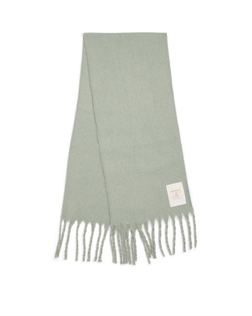 Barbour Green Ellison Fringed Scarf