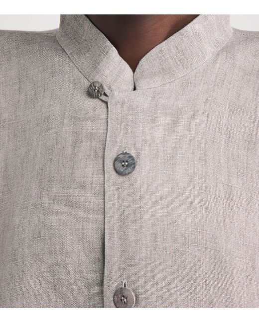 Eskandar Gray Linen Wide Longline Jacket