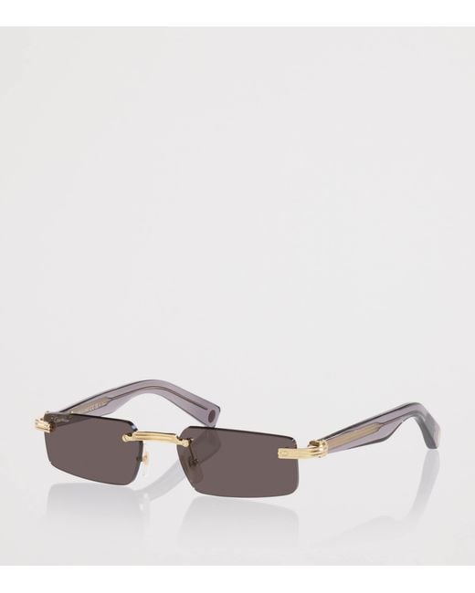 Cartier Metallic Narrow Rectangle Sunglasses for men