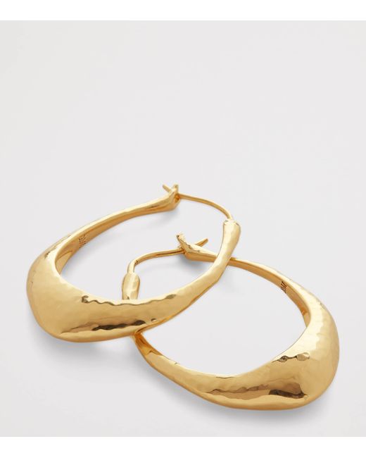 Monica Vinader Metallic Medium Vermeil Deia Hoop Earrings