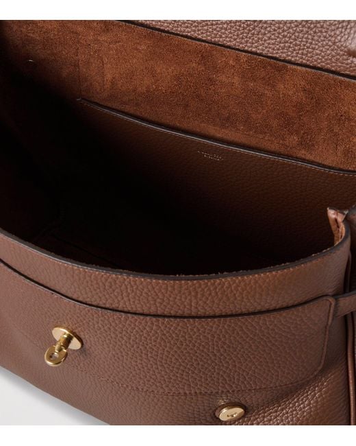 Mulberry Brown Oversized Grained Leather Alexa Satchel