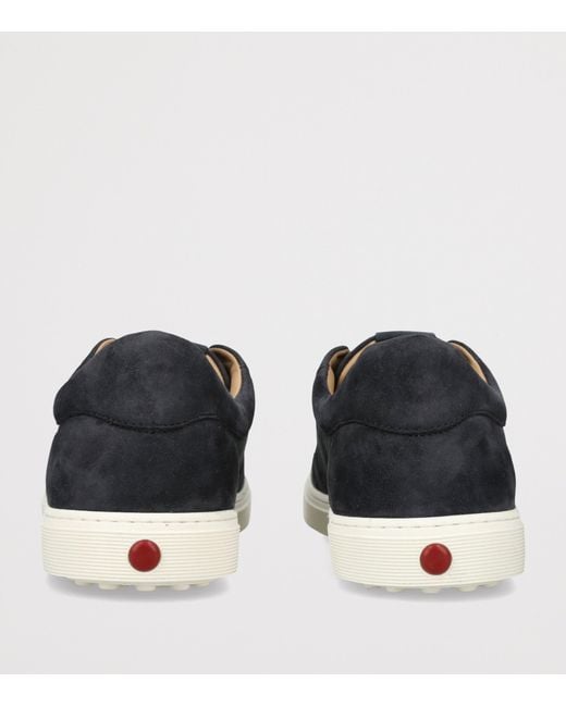 Tod's Blue Suede Elastic Cassetta Sneakers for men
