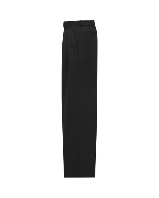 Saint Laurent Black Wool Chiné Trousers for men