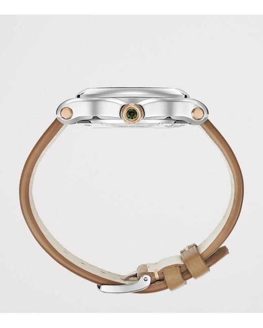 Chopard Metallic Stainless Steel And Diamond Happy Sport Watch