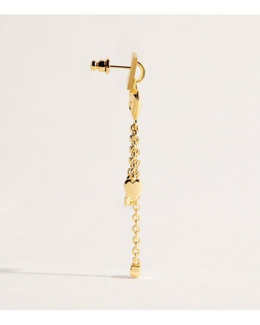 Chloé Metallic Mini Paddington Drop Earrings